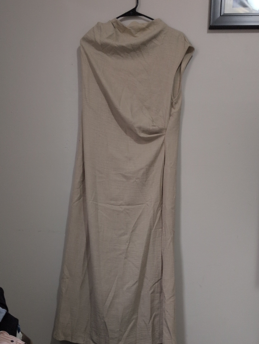 SHEIN Cream High-Neck Sleeveless Maxi Dress